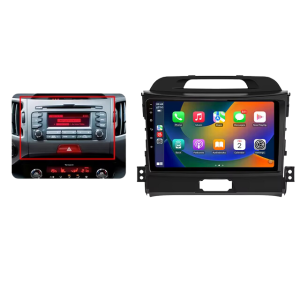 Kia Sportage 3 2010-2016 bilradio med CarPlay & Android Auto