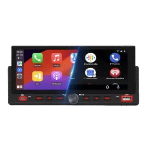 1DIN Berøringsskjerm - 6.86" Bilstereo m. Apple CarPlay og Android Auto