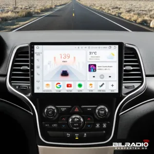 JEEP Grand Cherokee WK2 2014-2022 Bilradio med 10.1" touchscreen, trådløs CarPlay, Android Auto, og Bluetooth